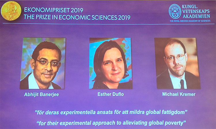 US trio wins Nobel Economics Prize for fighting global poverty 