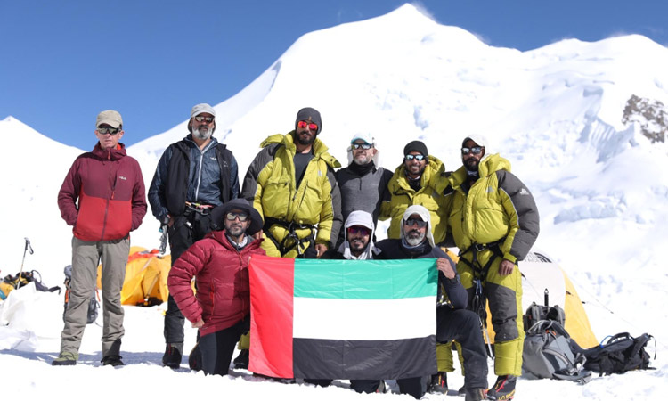 UAE Armed Forces' mountaineers scale Mount Himlung Himal in Nepal   