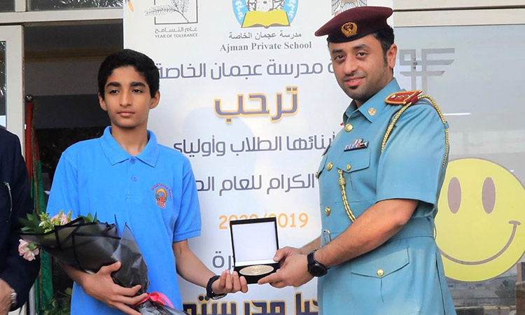 Emirati boy honoured for saving neighbour's family from fire outbreak 