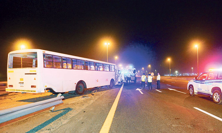 21 workers injured in Sharjah bus accident