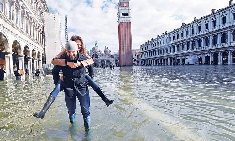 Italy mulls state of emergency as flooding submerges Venice