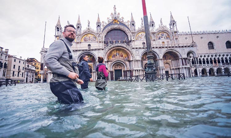 Venice affected by another ferociously enormous tide