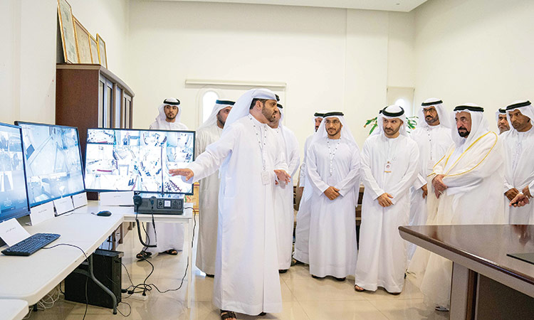 Sheikh Sultan inspects progress of SCC elections