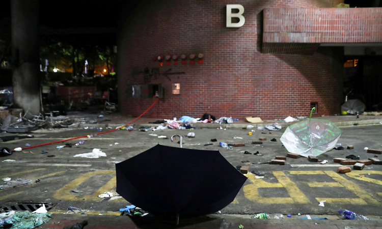 University campus siege nears end as Hong Kong gears up for election