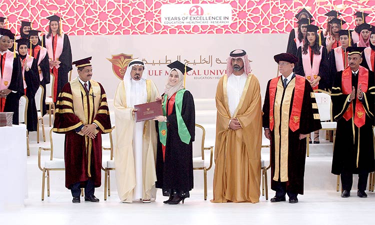 Ajman Ruler confers degrees on 220 GMU graduates