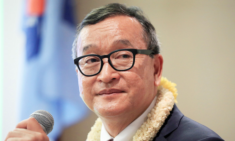 Cambodian opposition leader Rainsy says he will return on Saturday