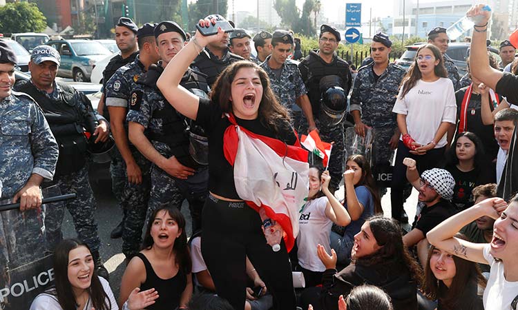 Hundreds skip school in Lebanon to press for change