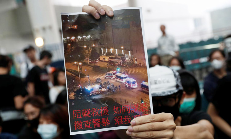 Hong Kong student who fell during weekend protests dies