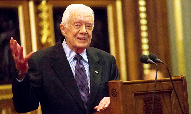 Former US President Carter hospitalized in Atlanta for bleeding on the brain