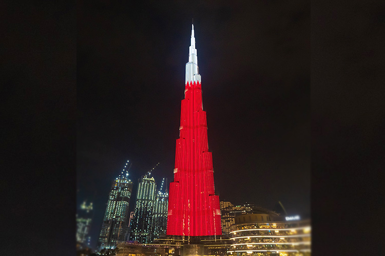 UAE landmarks light up to mark Bahrain 48th National Day