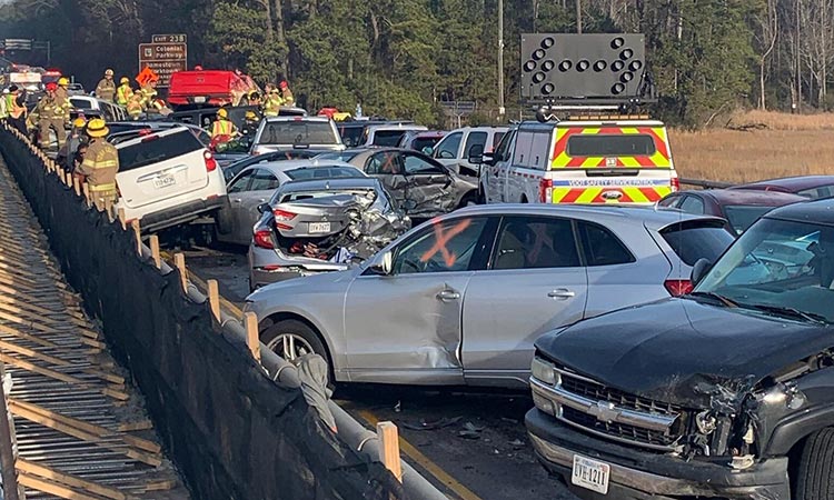 VIDEO: 63-vehicle pileup in Virginia leaves dozens injured