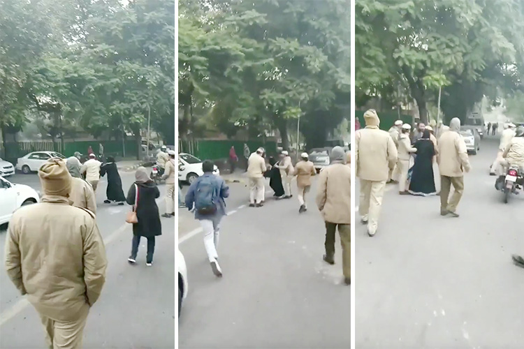 VIDEO: Delhi Police harass hijabi woman, Twitter erupts in anger 