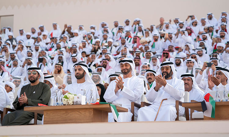 Mohamed Bin Zayed, Sheikhs attend 'March of the Union'