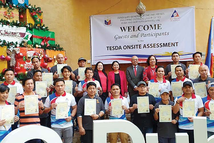 Filipinos in Dubai post high   ratings in Tesda skills upgrade