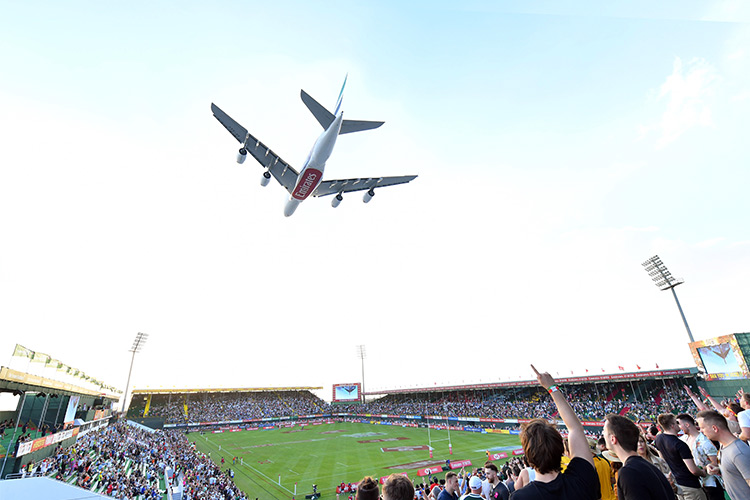 VIDEO: Two spectacular Emirates A380 flypasts wow the crowds at Dubai Rugby Sevens