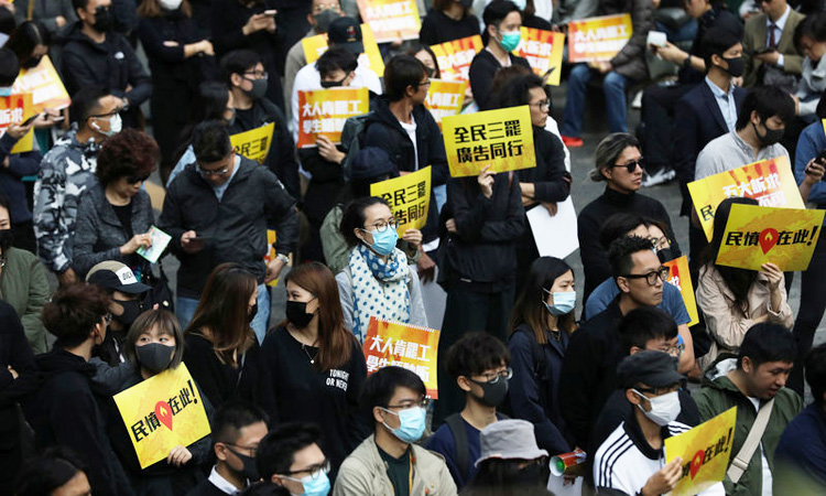 Hong Kong police chief calls for peace ahead of big protest march