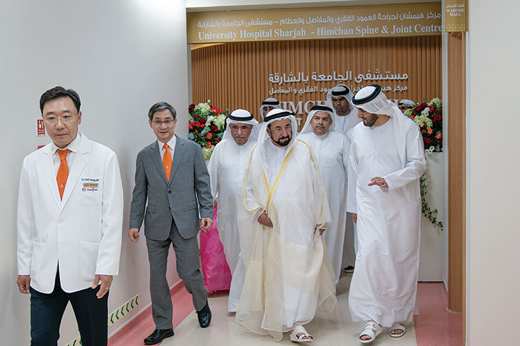 Sheikh Sultan inaugurates   spine and joint centre