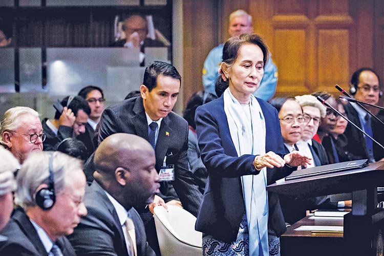 Suu Kyi rejects genocide   charges at top UN court