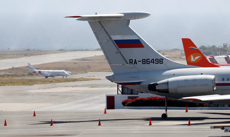 Russian air force planes land in Venezuela carrying troops