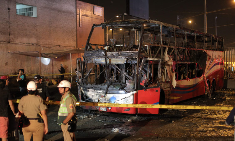 At least 20 dead in Peru bus fire: Emergency services