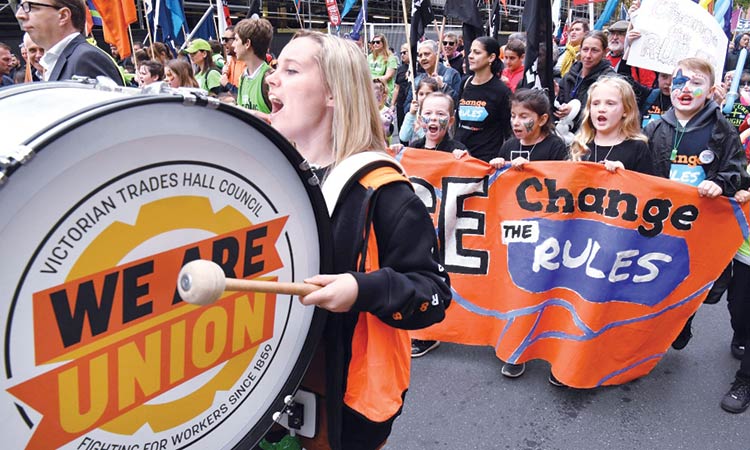 Aussies march for higher wages