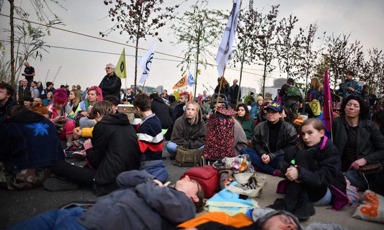 Nearly 300 arrested at London climate protests