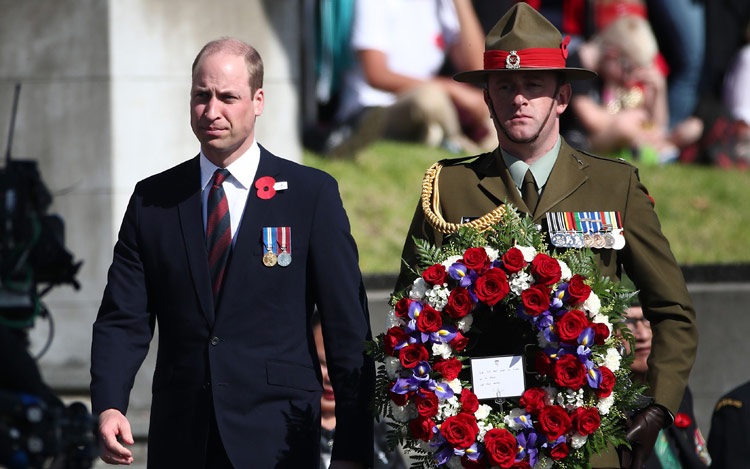 Prince William attends emotional Anzac Day ceremony in New Zealand