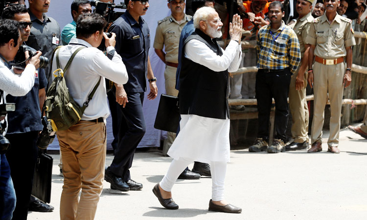 Modi files nomination in Varanasi, shows off NDA strength