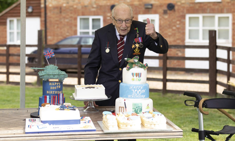 War veteran who raised $37m for British's health workers turns 100 