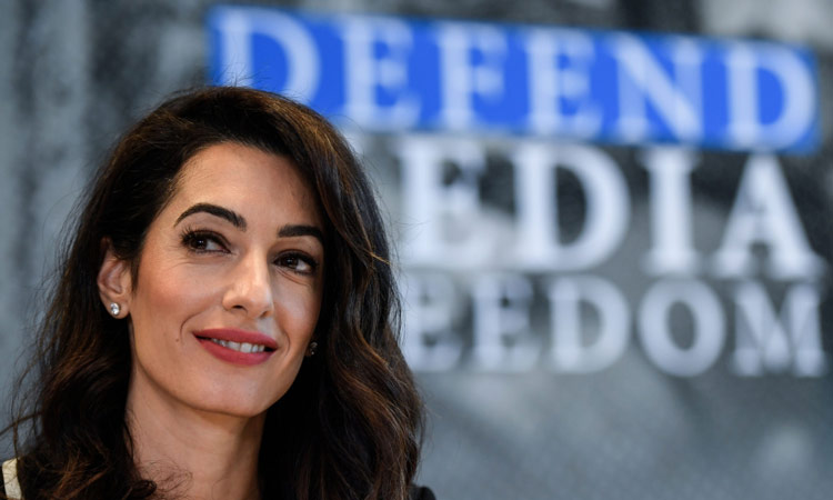 Rights lawyer Amal Clooney leads push to protect journalists