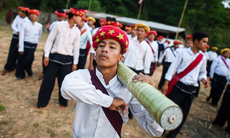 Dragons and wizards fired up at Myanmar rocket festival