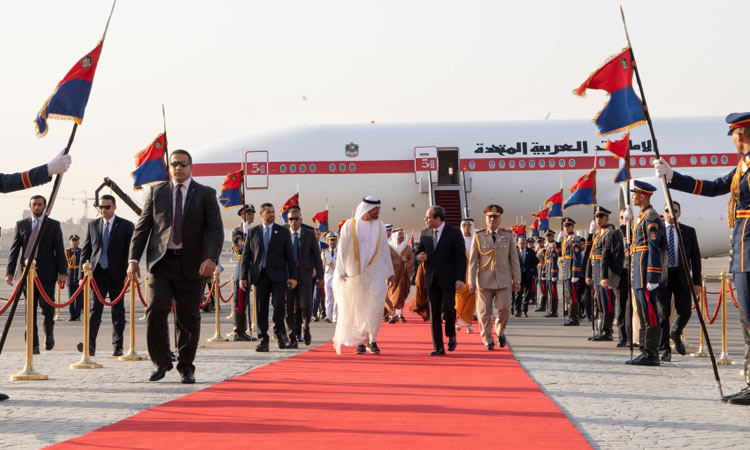 Sheikh Mohamed Bin Zayed arrives in Cairo