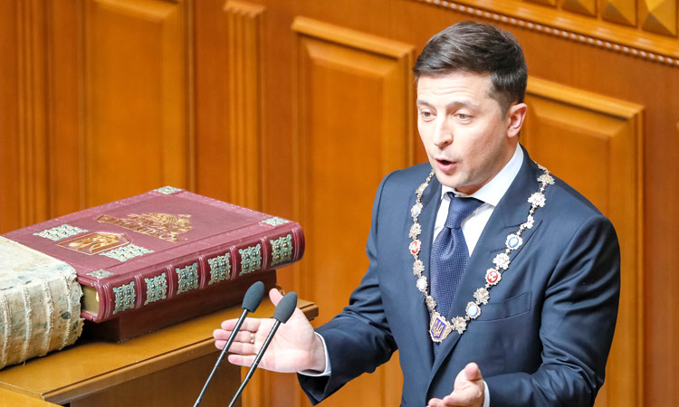 Ukraine's new president Zelensky says ceasefire first priority