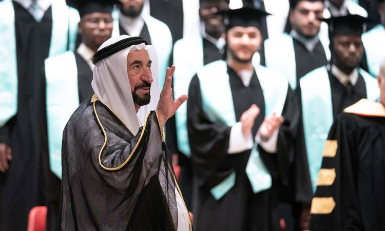 Sharjah Ruler attends graduation ceremony of Al Qasimia University