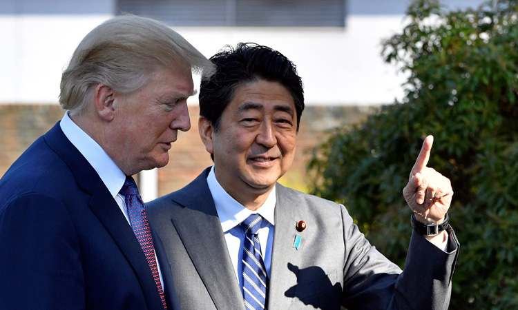 Trump, Abe to burnish ties over golf, sumo and steak