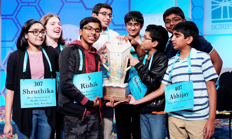 Eight contestants tie in national spelling bee, each receives $50,000 cash prize