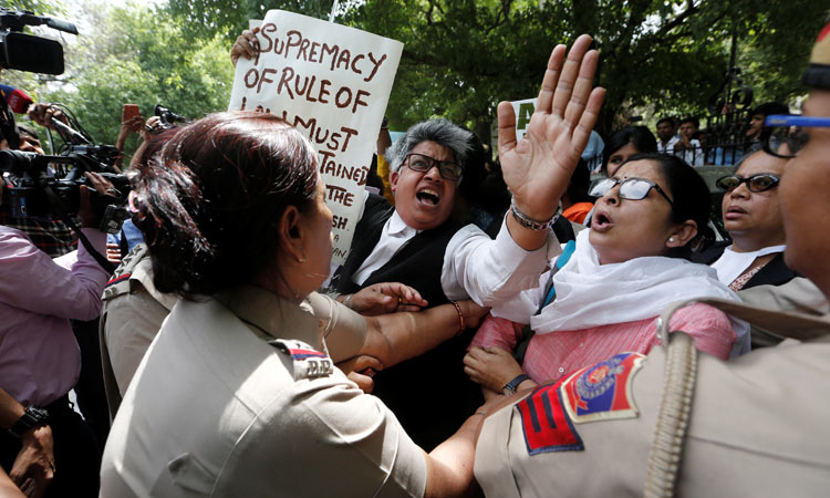 Protests erupt in India after top judge cleared of sexual harassment