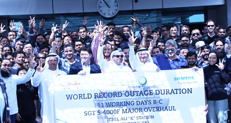 DEWA breaks world record for re-engineering gas turbine overhaul 