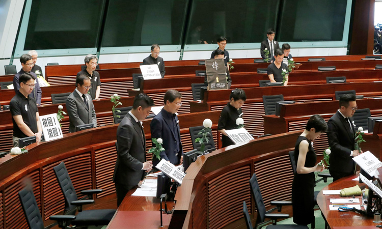 Hong Kong lawmakers grill security chief over protest violence