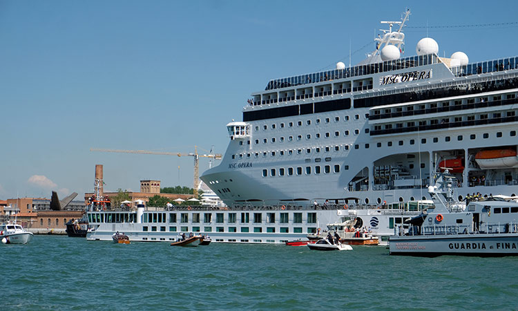 Video: Cruise ship slams into Venice wharf as tourists flee