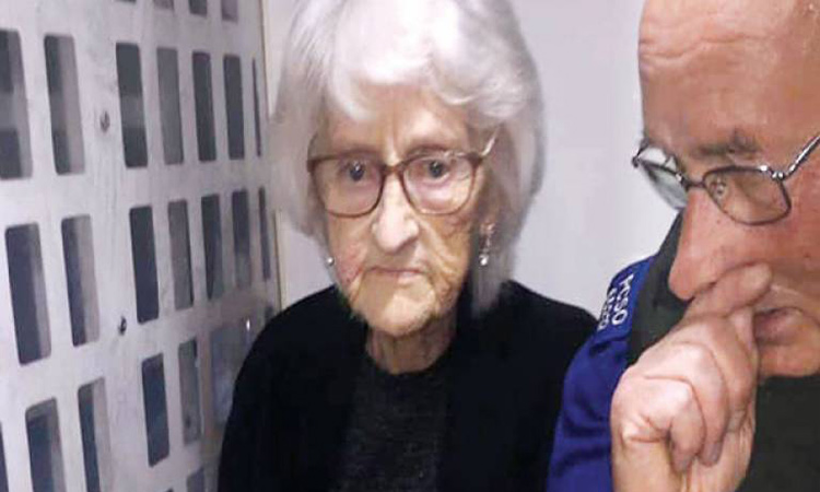 93-year-old gets her 'dying wish' — to be arrested  