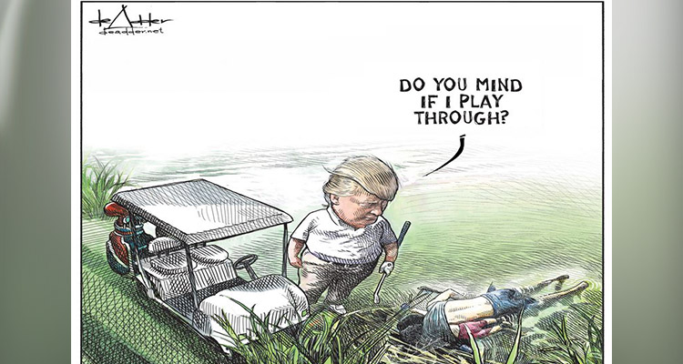 Cartoonist loses job of 17 years over viral Trump migrant illustration