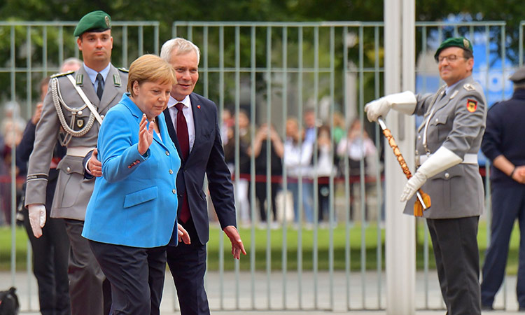 Video: Merkel suffers third shaking spell in less than a month