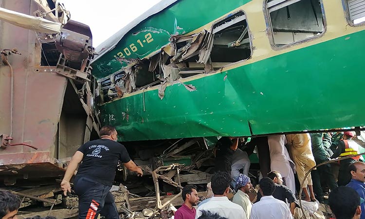 Pakistan PM hits out at poor railways as crash kills 11