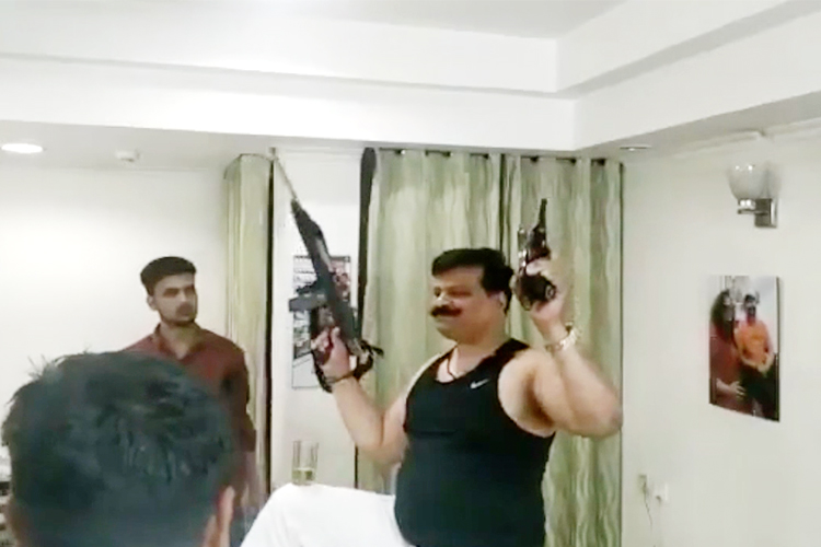 Video: BJP MLA Pranav Singh Champion dances with guns, abuses people of Uttarakhand