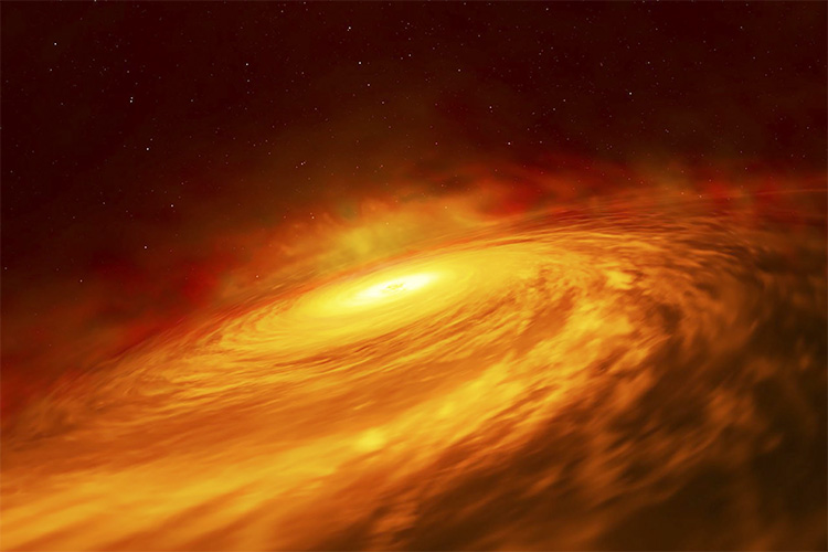 Astronomers discover a mysterious black hole disc