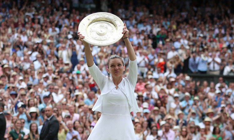 Halep thwarts Serena history bid with Wimbledon final triumph