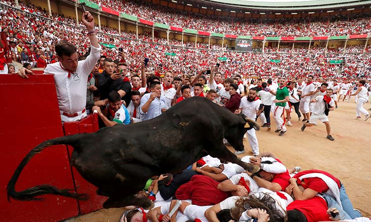 Famed Spanish bull run festival ends with more gorings