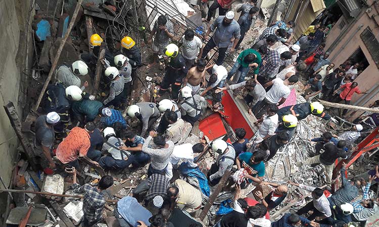 Four dead, 12 feared trapped after Mumbai building collapse