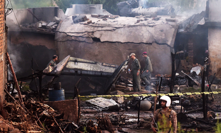 Video: 18 killed as Pakistani army plane crashes into residential area